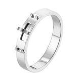 New Stainless Steel Twist Lock Ring Jewelry For