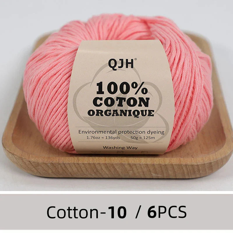 QJH 100% Cotton Yarn, Cotton Baby Sport Weight