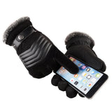 Touch Screen Winter Warm Men's Gloves Genuine Leather