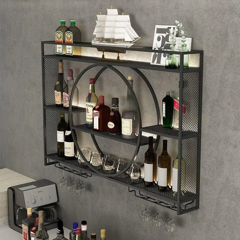 Hanging Display Wine Rack Wall Mounted Inverted Retail