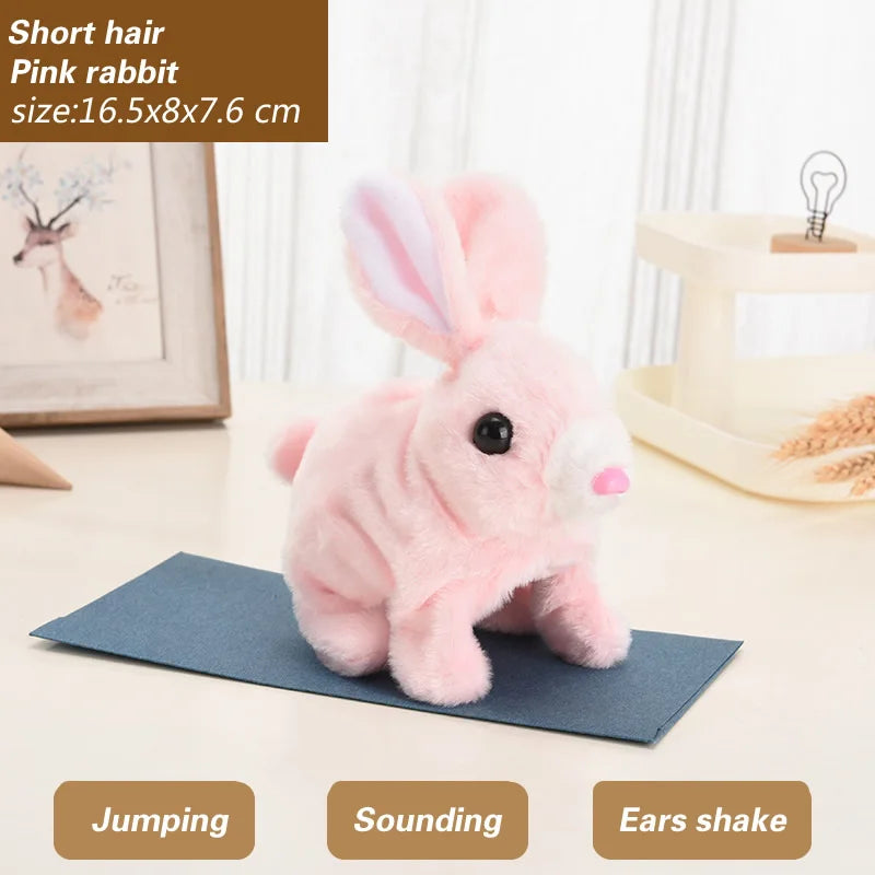 Electronic Plush Rabbit Toy Robot Bunny Walking Jumping