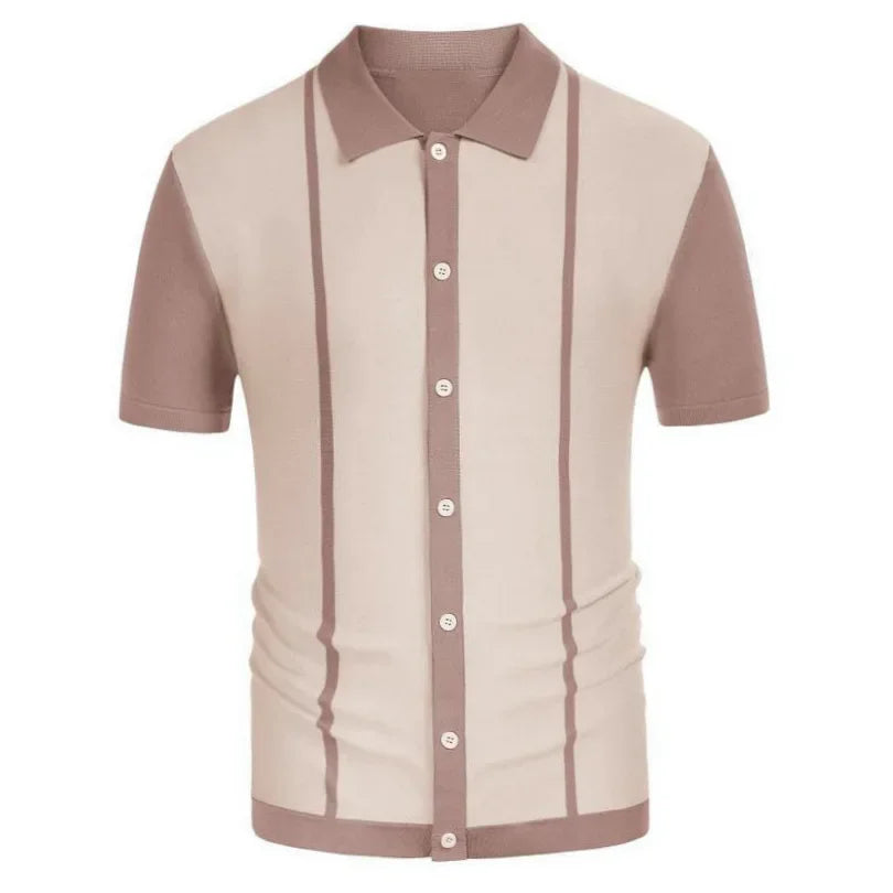 Men's Summer Short Sleeve Polo Shirts Knitted Business