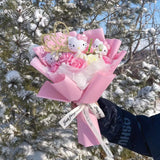 Kawaii Hello Kitty Cat Plush Dolls Rose Soap