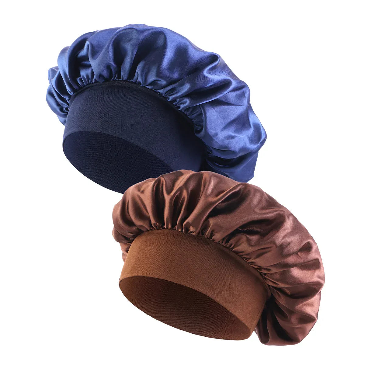 New 2 Pieces Silky Sleep Cap Women's Satin