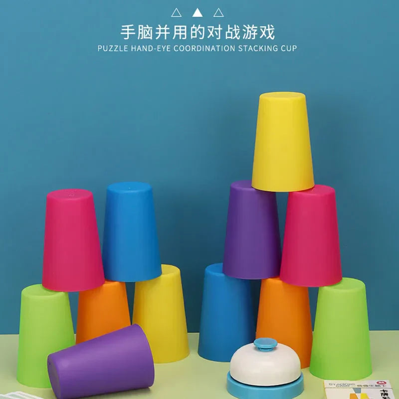 Kids Montessori Toys Stack Cup Battle Table Game