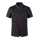 Short Sleeve Restaurant Chef Kitchen Work Uniforms Double