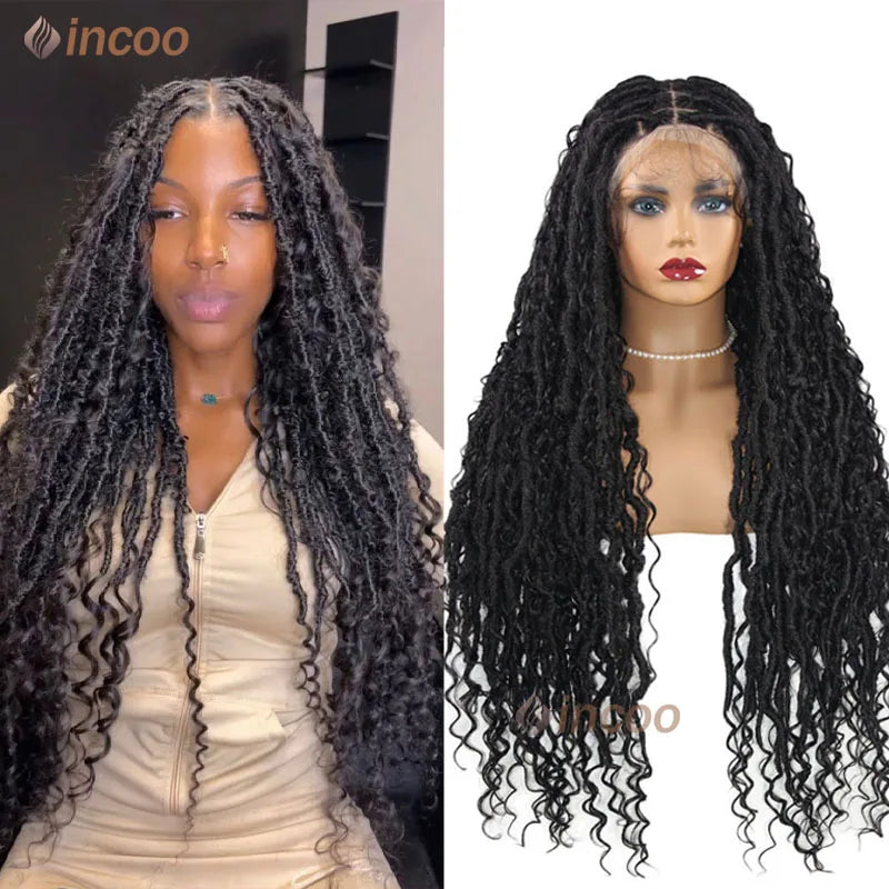 32" Synthetic Full Lace Front Wigs Locs Braided