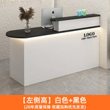 White Stylish Reception Desks Corner Light Bar Office