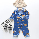 Toddler Girls Silk Satin Pajamas Sets Cartoon Kids