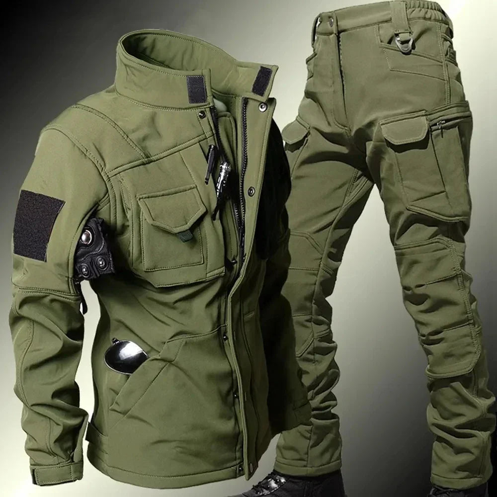 Men's Tactical Sets Windproof Waterproof Winter Shark Skin