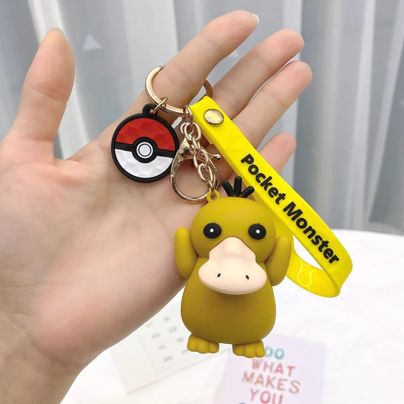 Pokemon Keychain Anime Figures Pikachu Cartoon Key Chain