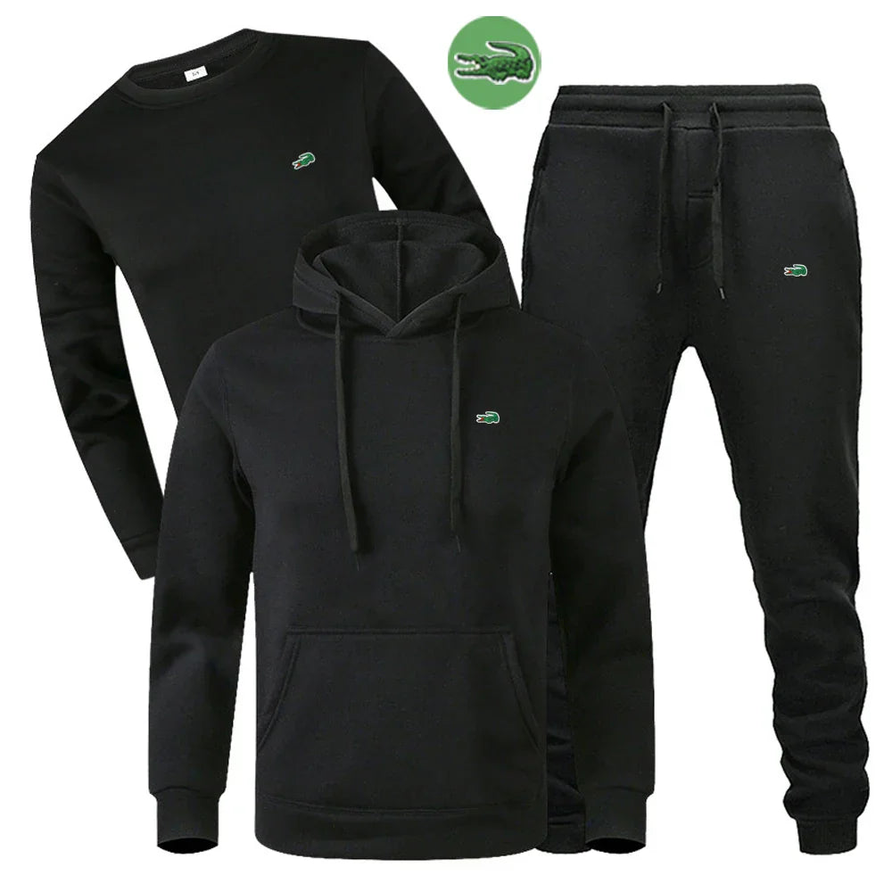 High quality embroidered hooded sweatshirt pants suit casual