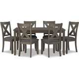7 Piece Rustic Dining Room Sets, Include Table
