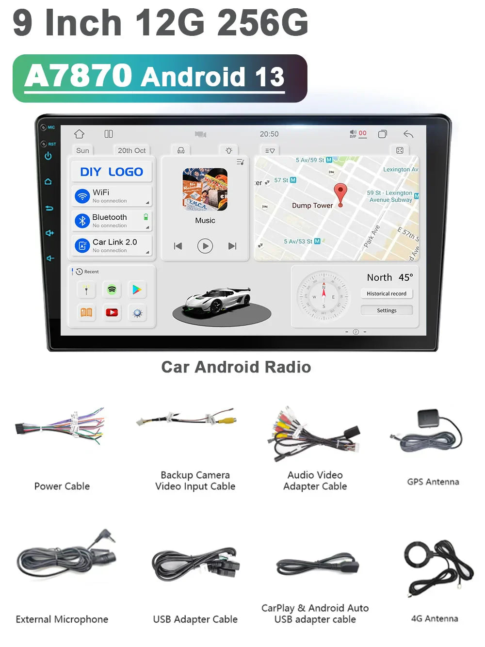 A7870 Android 13 Car Radio Automotive Multimedia Player