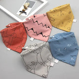 5Pcs/Set Baby Bibs Triangle Double Cotton Bandana Bibs