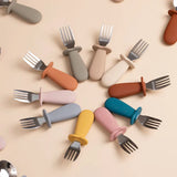 Solid Color Baby Gadget Tableware Set Children Utensil