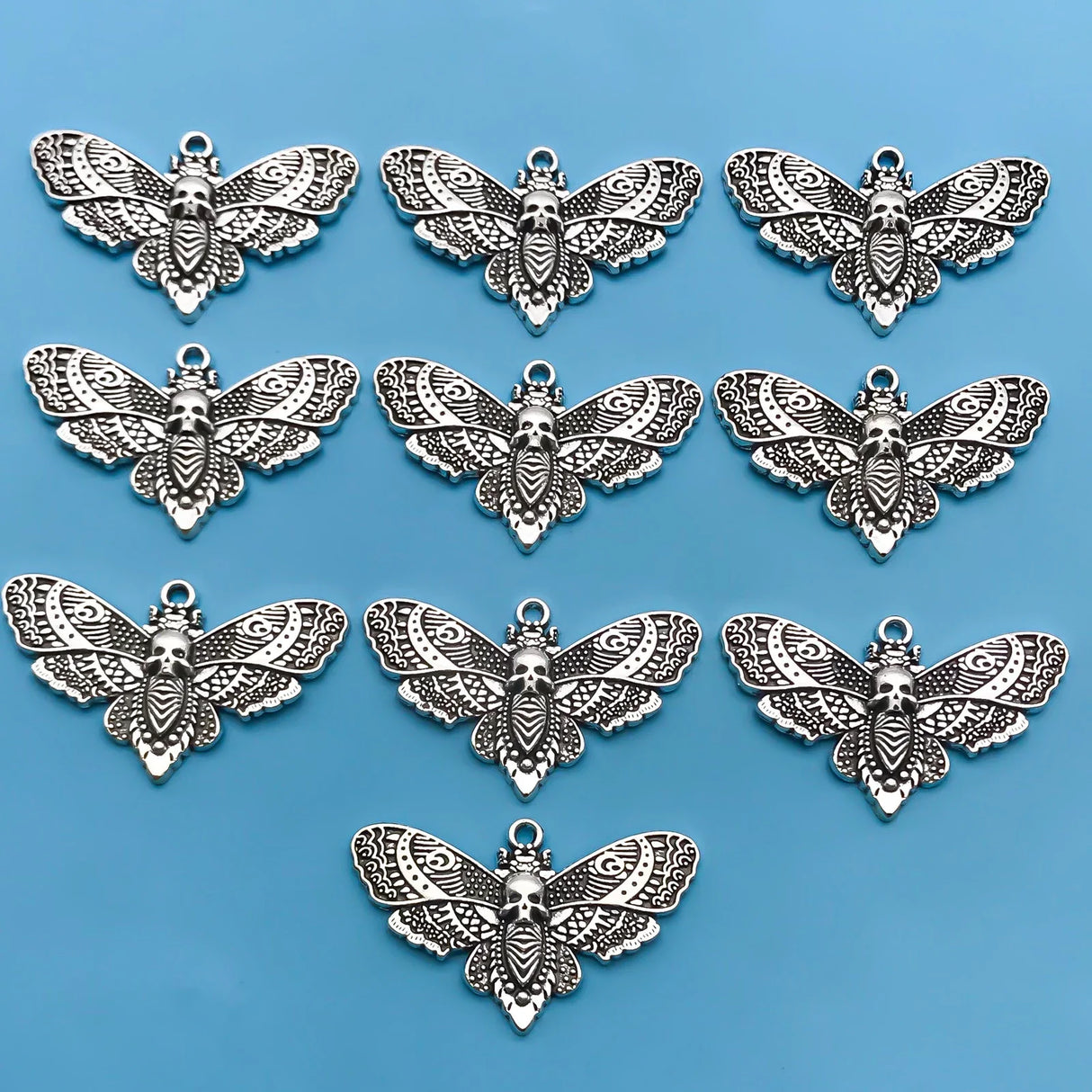 1020Pcs Alloy Retro Silvery Animal Shape Charms Horse