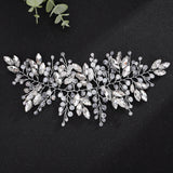 Wedding Rhinestone Red Jewelry Hairstyles Headpiece Black Headdress