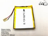 955465 955565 3.7V 5000mAH Rechargeable Lithium Polymer Battery