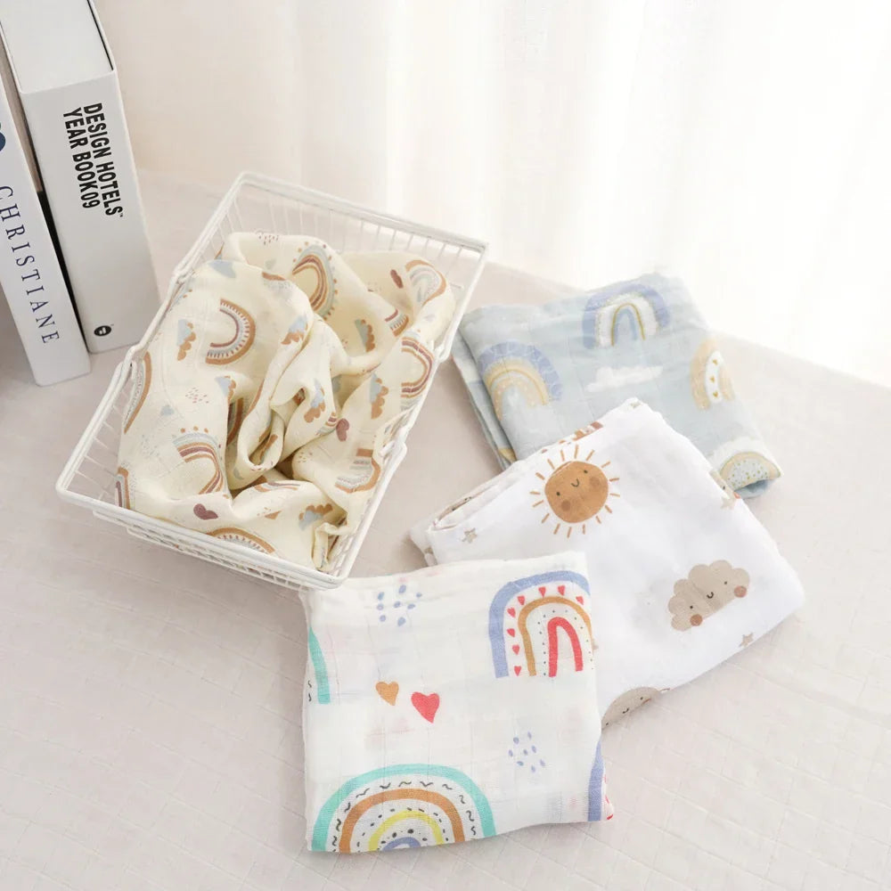Bamboo Cotton Burp Cloth 60x60cm Soft Baby Drool