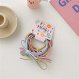 6pcs Pack Ins Style Simple Candy Color Elastic