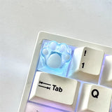 Cat Paw Clear Resin Keycap Mechanical Keyboard Computer