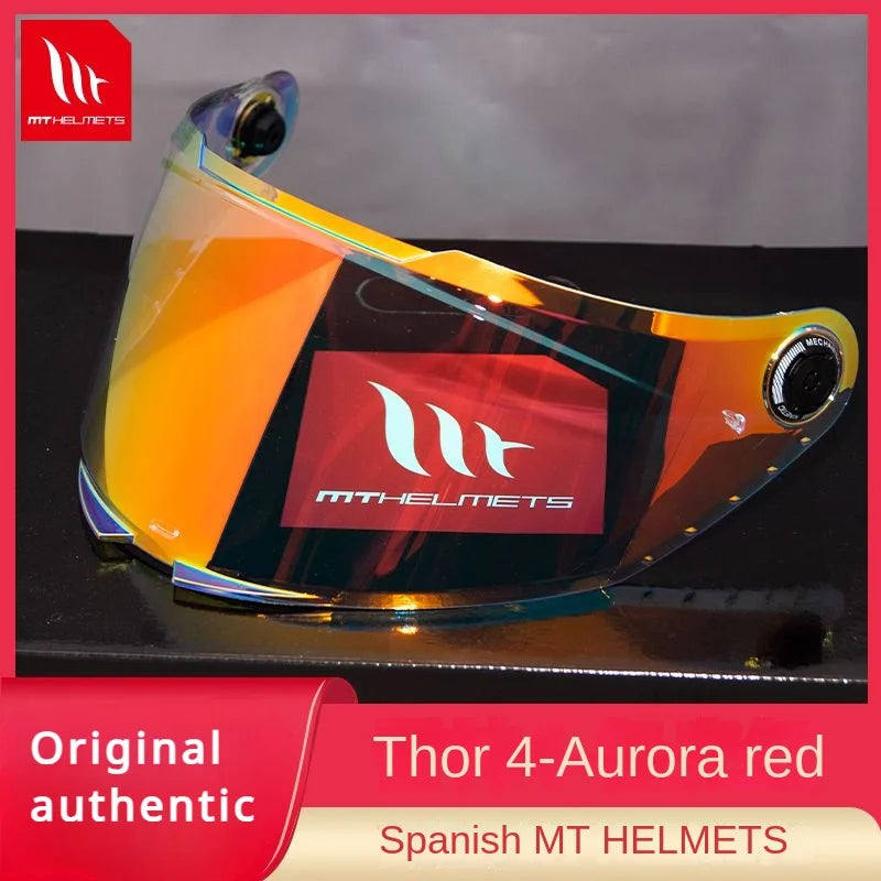 MT Thor 4 Original Original Lens Motorcycle Helmet Day and Night Universal Black Tea Night Vision Gold Blue Knight