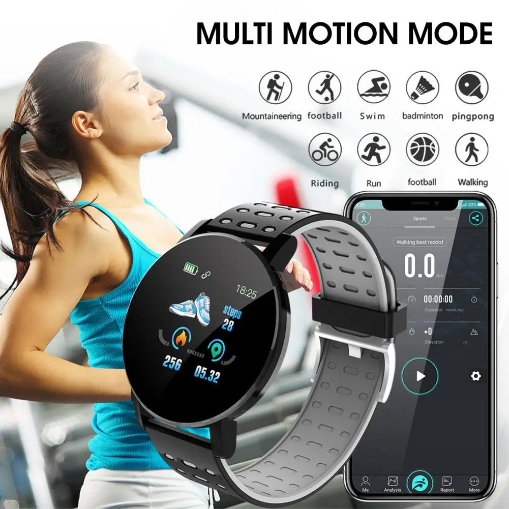 119 Plus Useful Smart Wristwatch Rechargeable Multifunctional Waterproof