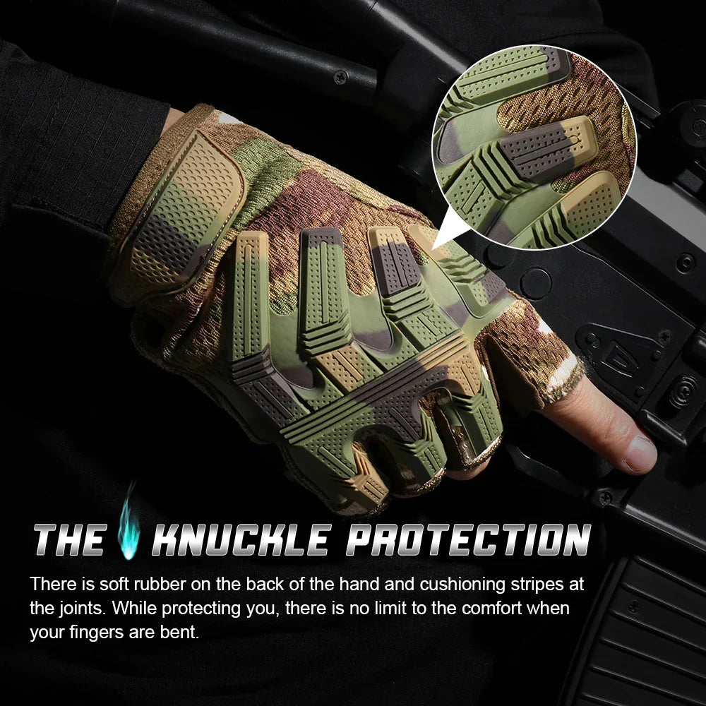 Tactical Fingerless Gloves SWEAT Army Military Airsoft Combat