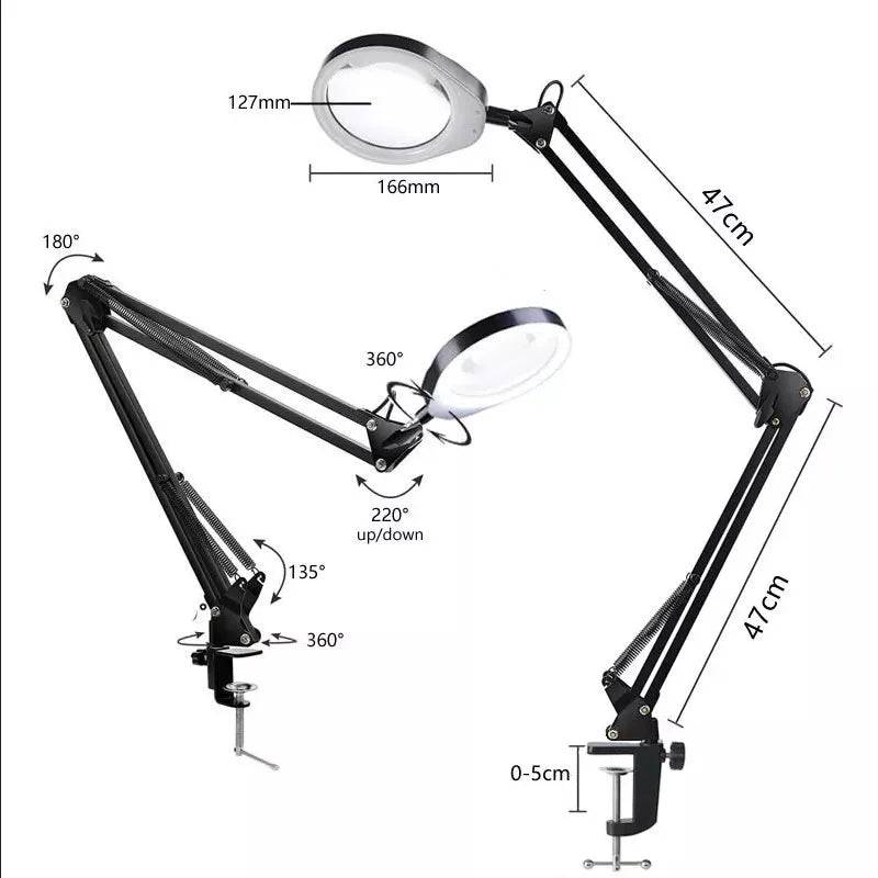 USB 10X or 10X20X Magnifier With LED Lamp