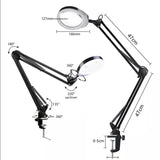 USB 10X or 10X20X Magnifier With LED Lamp