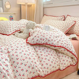Soft Cotton Crib Bedding Set Girl Bed Kid