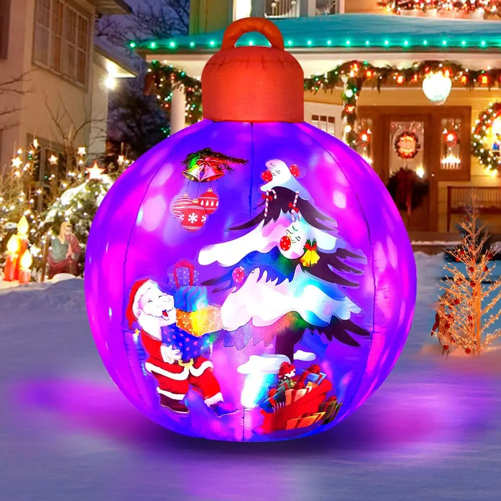 Light up Inflatable Christmas Ball Air Blower Christmas