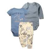 2023 Newborn Baby Clothes Set Soft Cotton Bodysuits+Pants