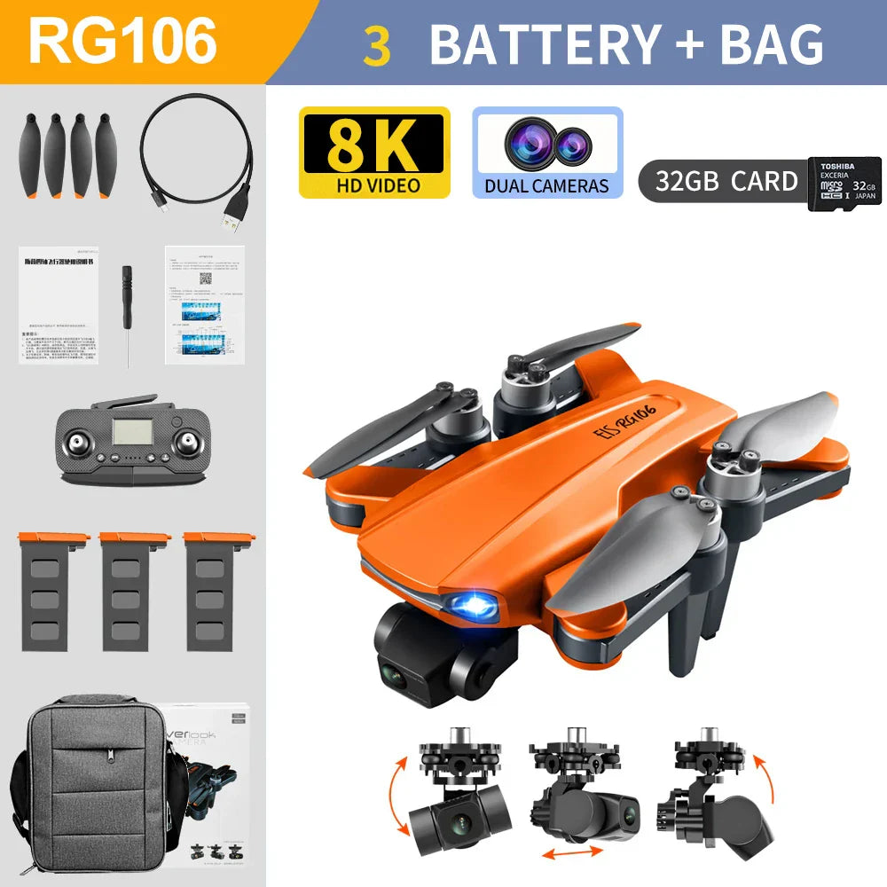 RG106 PRO Drone 8K Professional 5G GPS WIFI