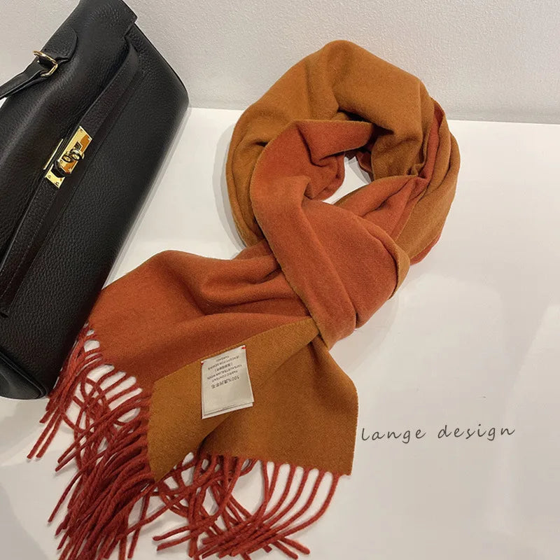 Highquality Australian Wool 100 Solid Color Women's Scarves