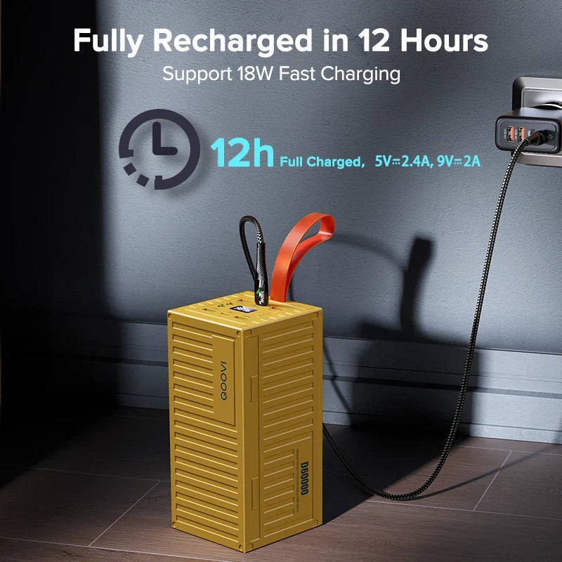 QOOVI 60000mAh Power Bank 22.5W PD QC 3.0