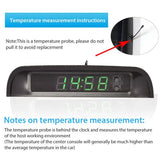 Solar Dashboard Car Clock Display Car Clocks Glow In The Dark Date digital thermometer for vehicles car electronic accessories