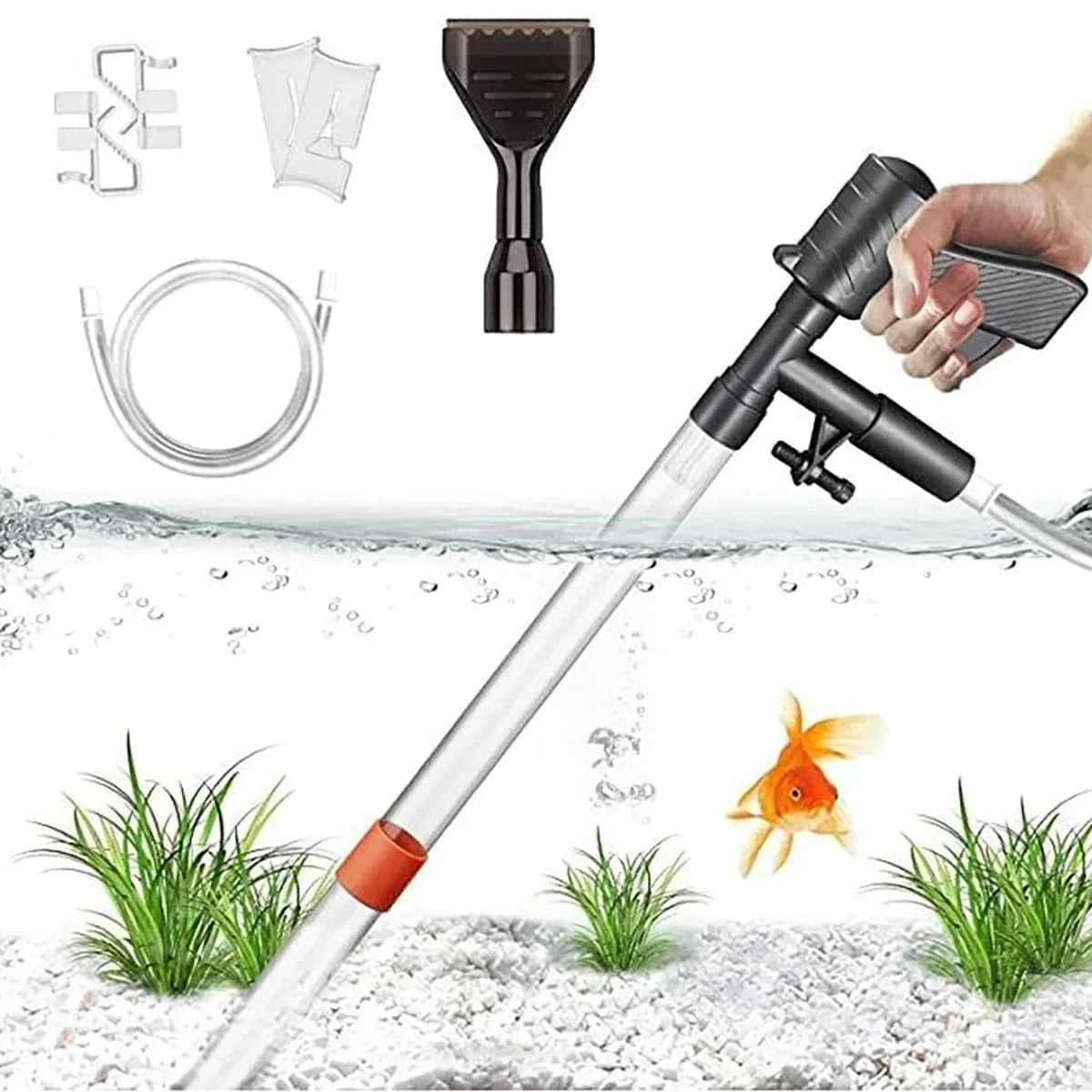 Manual Water Changer Fish Tank Cleaning Tool Aquarium