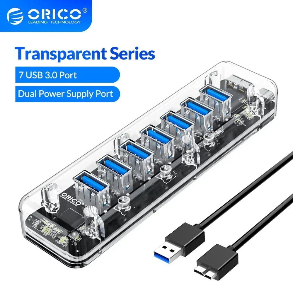 ORICO Transparent Series USB HUB Multi 4 7
