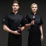 Shortsleeved Chef Work Clothes for Men and Women