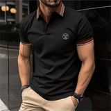 Solid Color Versatile Boutique Men's polo shirt Business