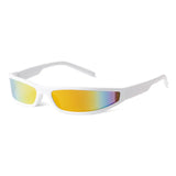 Fashion Mirror Sport Sunglasses Women Men Y2K Rectangle