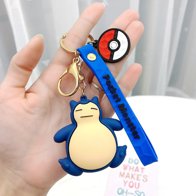 Pokemon Keychain Anime Figures Pikachu Cartoon Key Chain