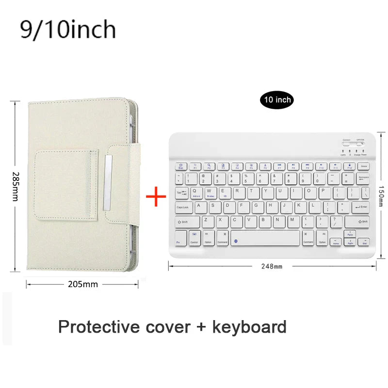 Universal Wireless Bluetooth Keyboard with Leather Case Stand