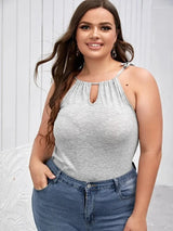 Plus Size Sexy Hater Neck Summer Casual Top