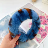 Real Rex Rabbit Hair Headband Fur Hairpin Korean