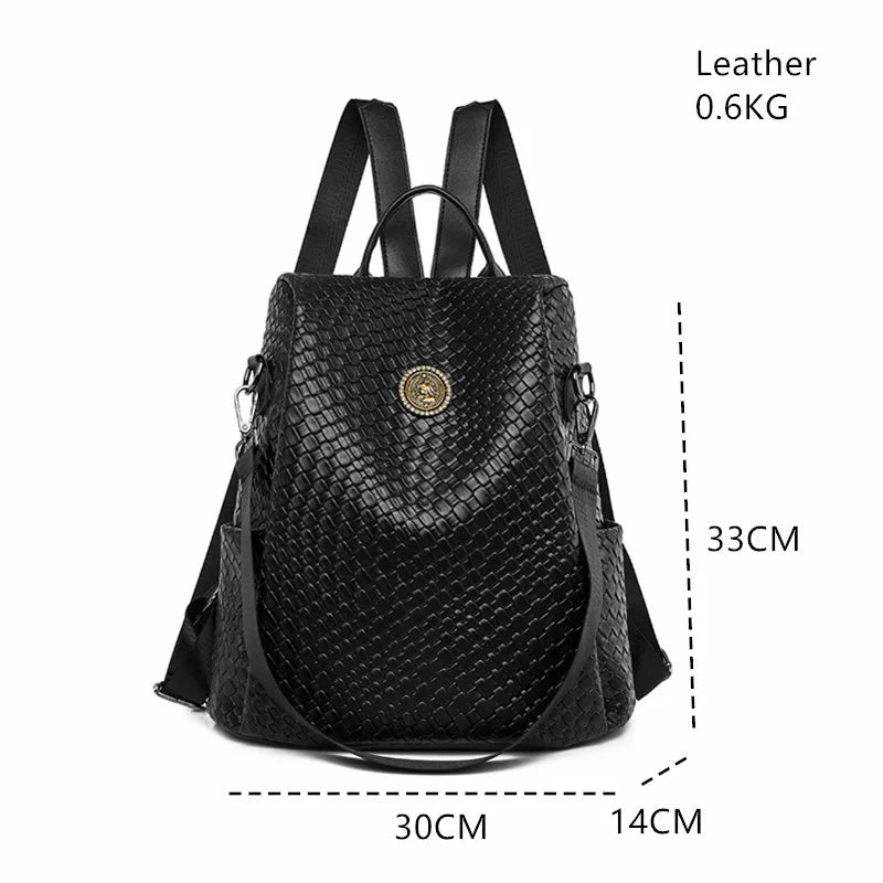Fashion Rivet Decoration Backpack Women Small Square Plaid