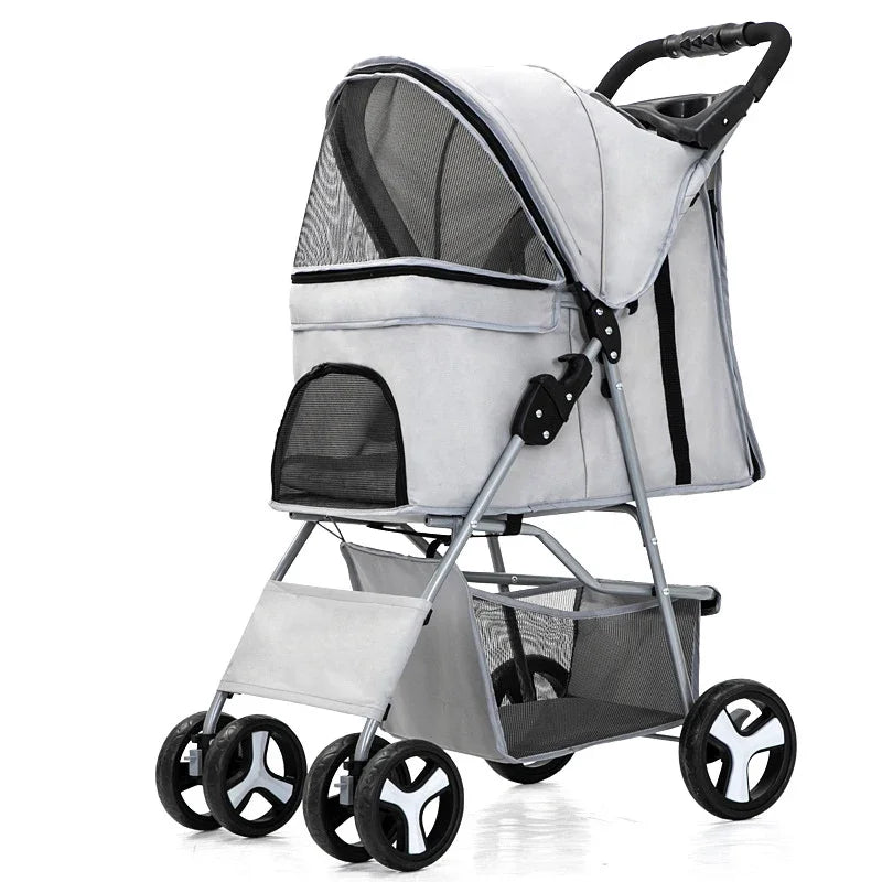 Pet Stroller Carrier For Dogs Detachable Baby Stroller