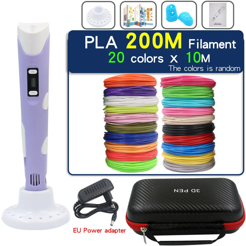 Creative 3D Printing Pen for Kids - LCD